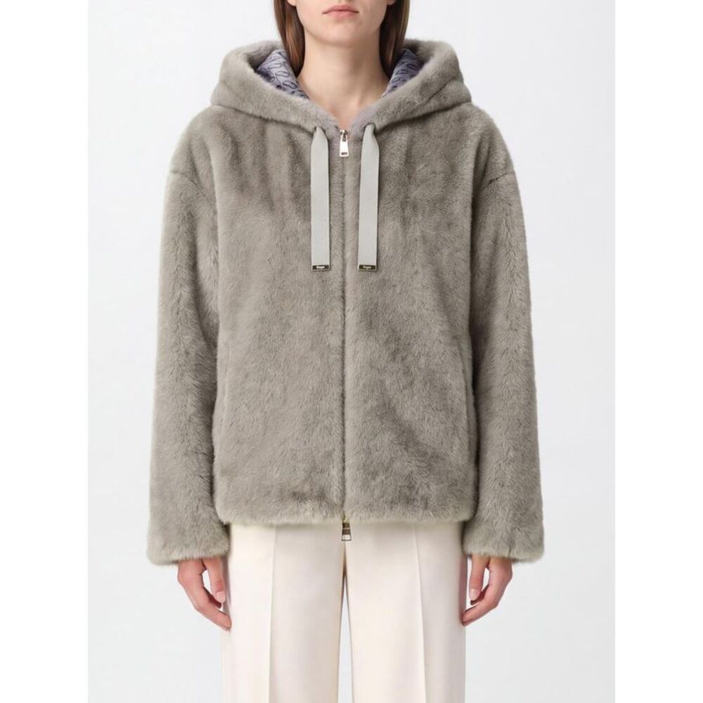 Herno Women Herno Hooded Faux-Fur Jacket With Zip Closure